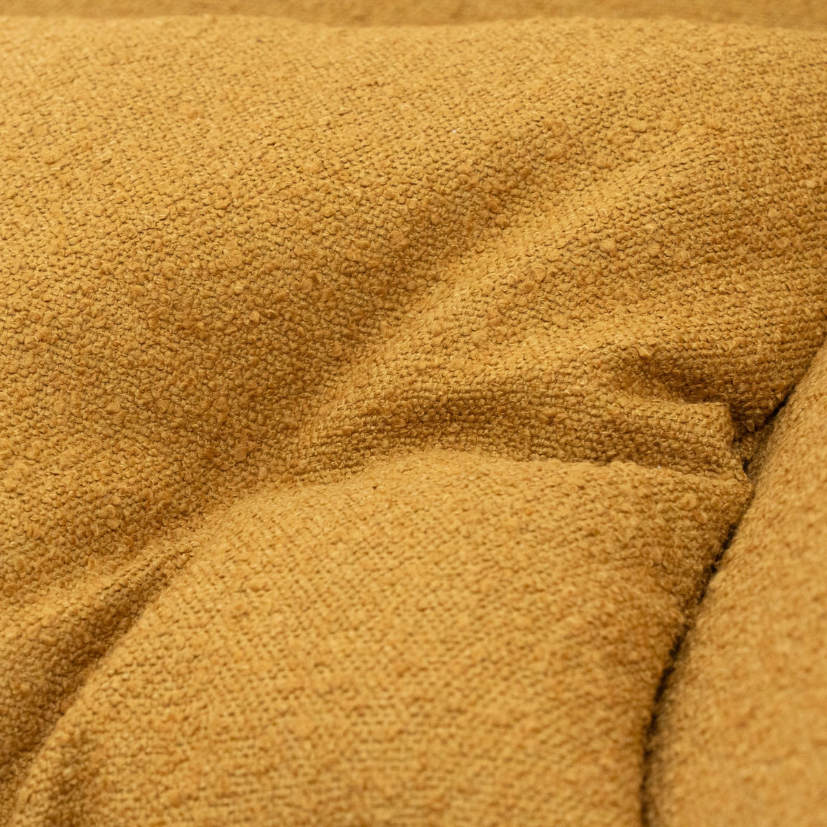 Lumro Blocky 3-Seater Boxy Sofa Fabric Teddy Mustard