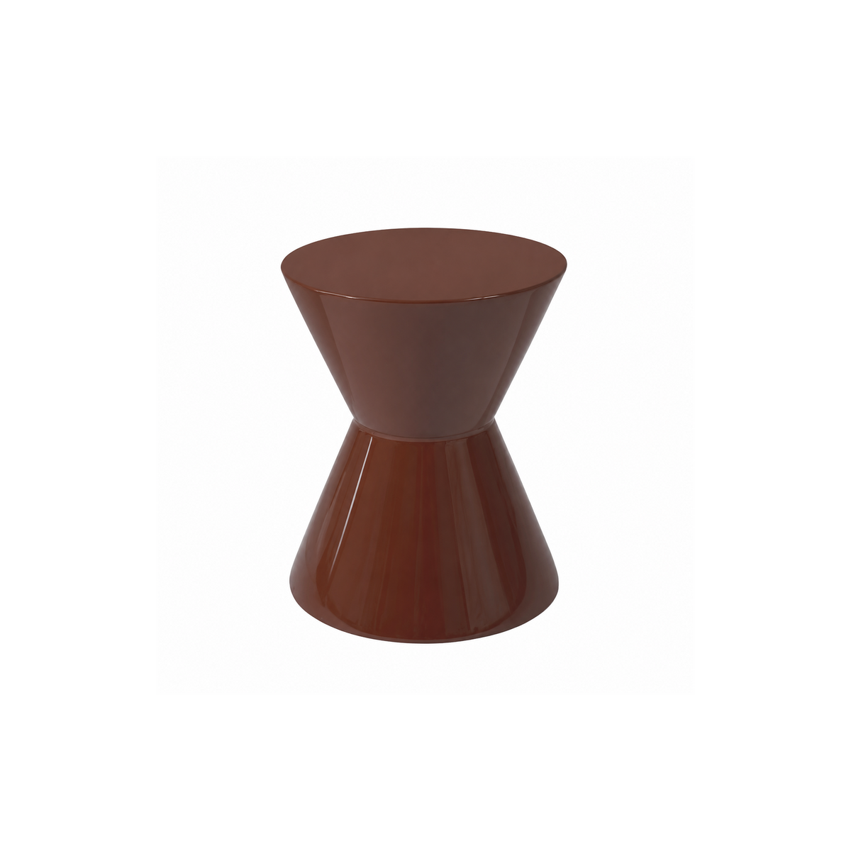 KOMEL Double Cone Gloss Resin Side Table
