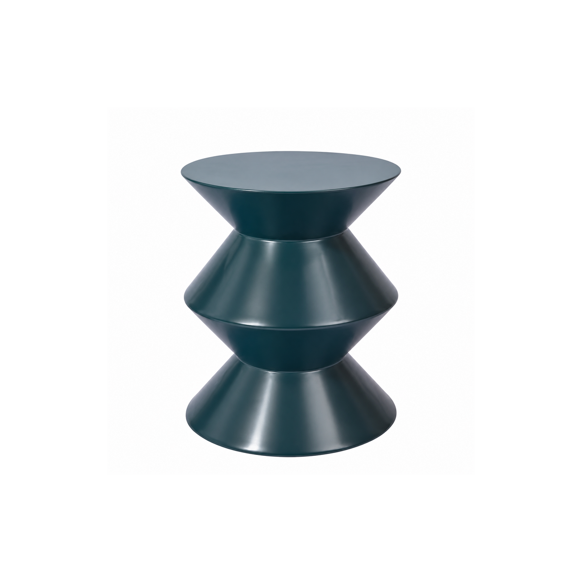 QUEL Multi-Layer Conical Gloss Painted Accent Side Table