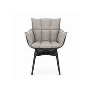 PADL Padded Grid Stitch Fabric Cushion Plastic Shell Chair